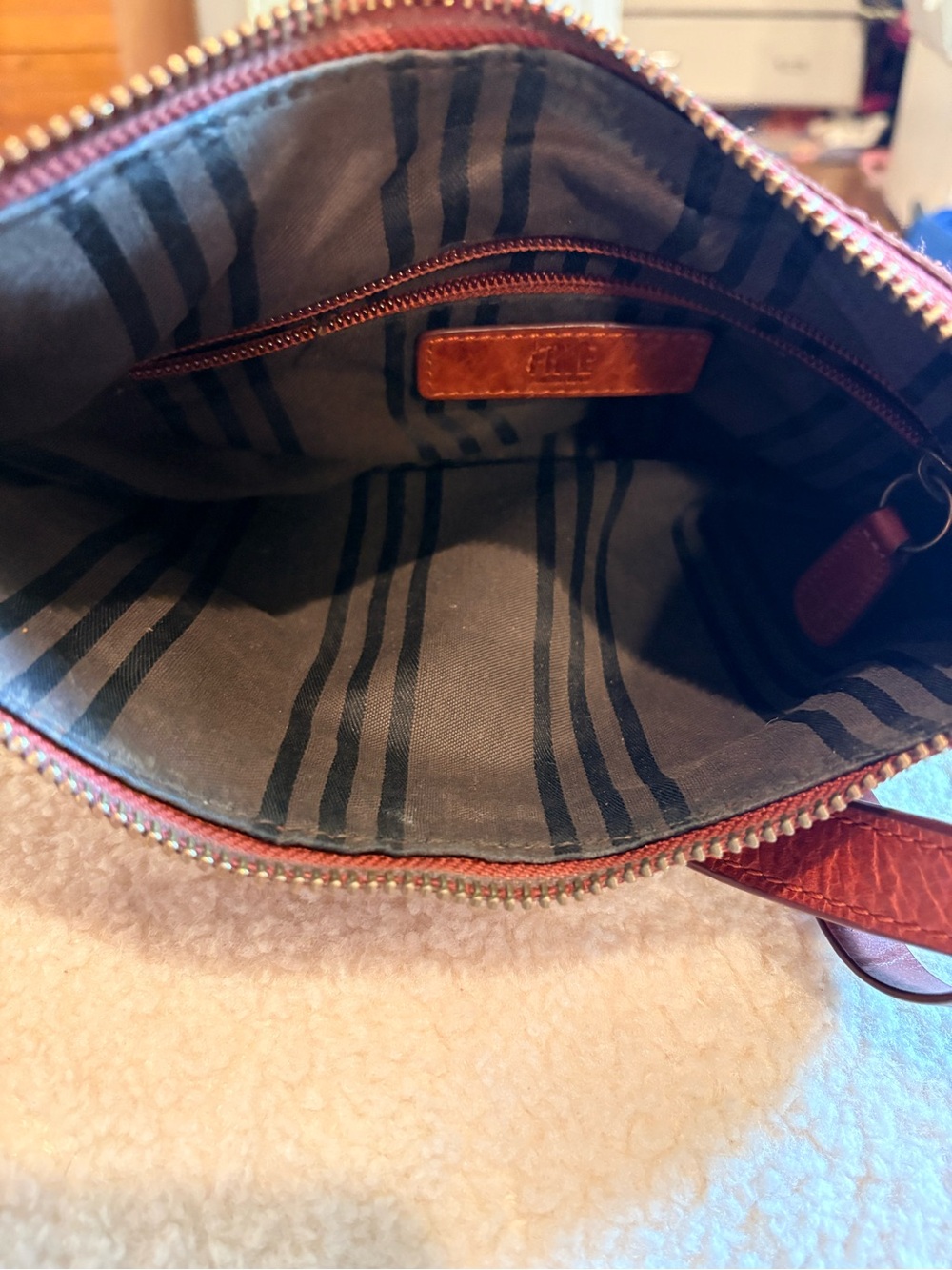 Frye Melissa Leather Crossbody Bag in Cognac - Picture 5 of 5